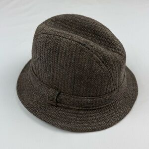 Classic Brown Wool Fedora Hat | Size XL | Wide Brim / Autumn / Unisex